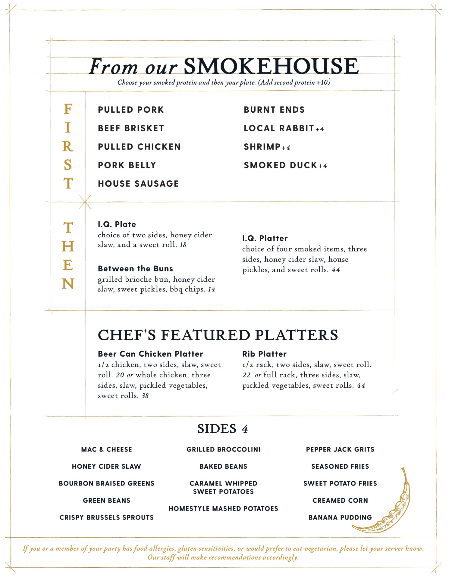 IQ Menu - From our Smokehouse